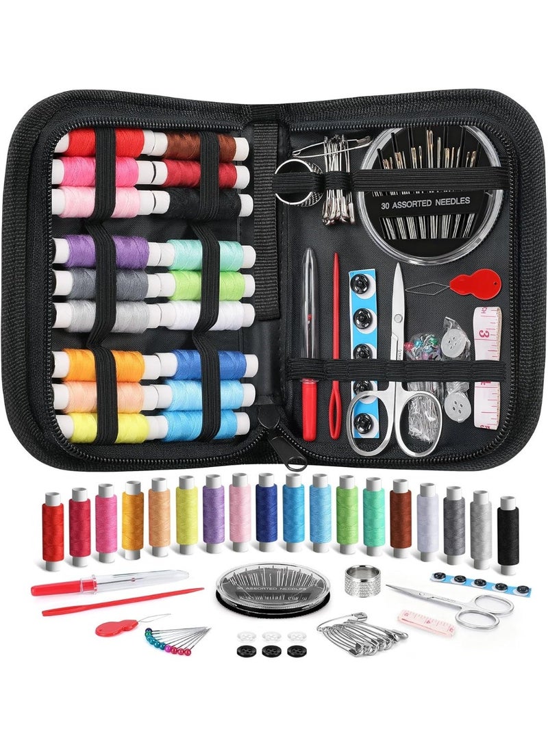 Sewing Kit Gifts for Mom Grandma Women Men Teen Girls Boys Beginner Traveler, Portable Sewing Supplies Accessories Contains Thread, Needles, Scissors, Dorm Room Essentials - Image 1